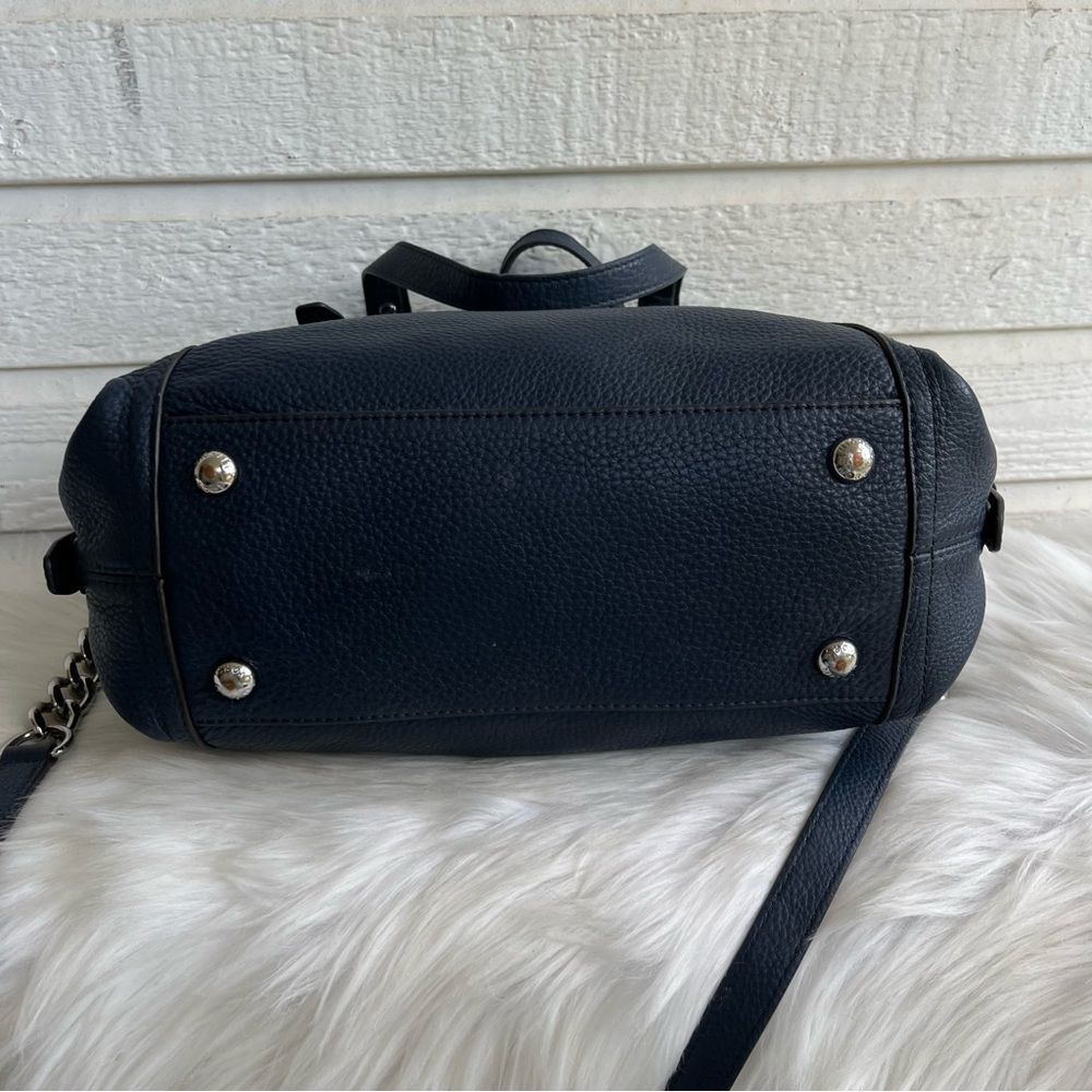 MICHAEL KORS Navy Blue Bedford Fulton Mercer Tote Satchel Crossbody Shoulder Bag - Picture 8 of 11